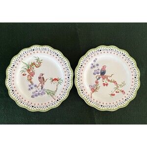 Cath Kidston of London Set of 2 Spring Birds Desert Side Plates Birds Floral